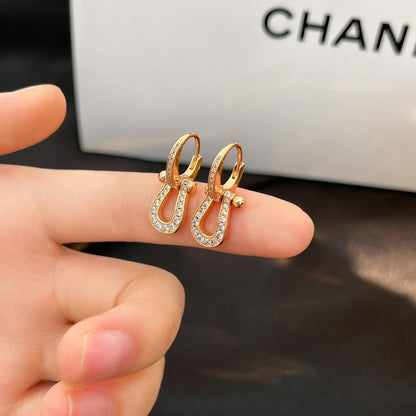 [Stars Jewelry]FORCE 10 FULL DIAMOND DROP EARRINGS MEDIUM MODEL