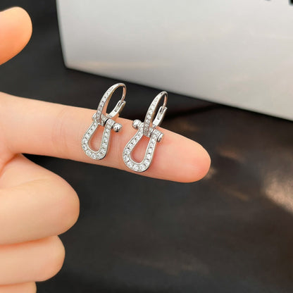 [Stars Jewelry]FORCE 10 FULL DIAMOND DROP EARRINGS MEDIUM MODEL