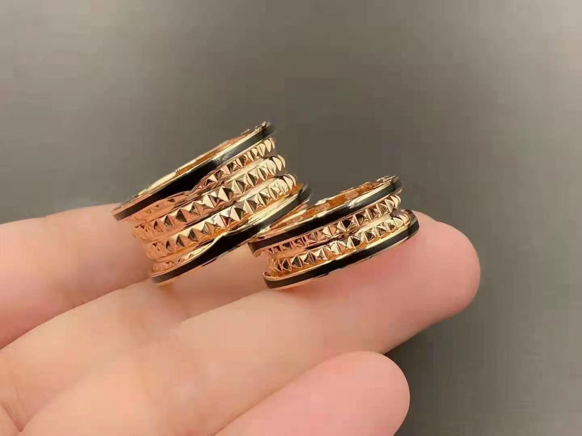 [Stars Jewelry]ZERO 1 ROCK BLACK CERAMIC PINK GOLD LARGE MODEL