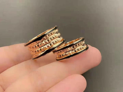 [Stars Jewelry]ZERO 1 ROCK BLACK CERAMIC PINK GOLD LARGE MODEL