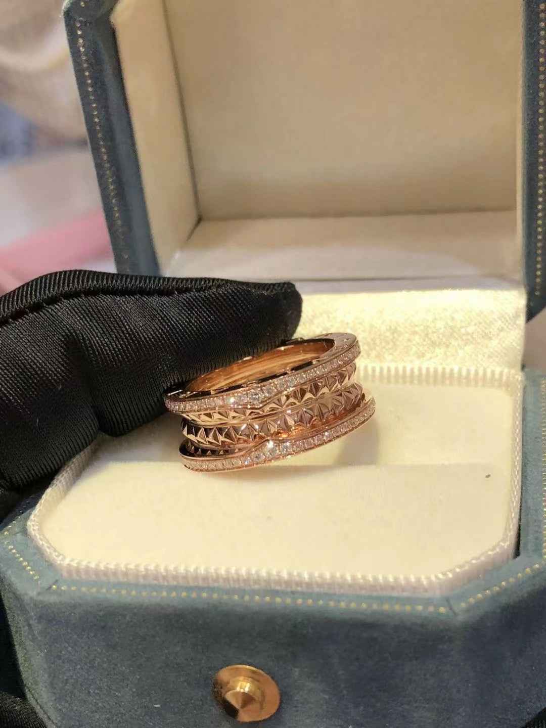 [Stars Jewelry]ZERO 1 ROCK DIAMOND PINK GOLD