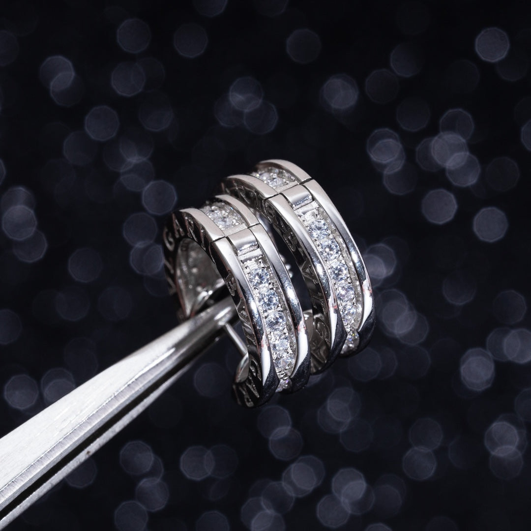 [Stars Jewelry]ZERO 1 MINI SILVER DIAMOND EARRINGS