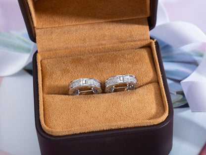 [Stars Jewelry]ZERO 1 MINI SILVER DIAMOND EARRINGS