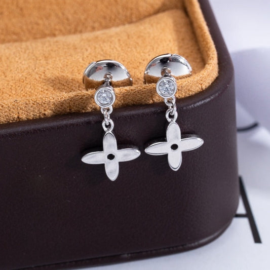 [Stars Jewelry]VIDYLLE SILVER DIAMOND MINI DROP EARRINGS