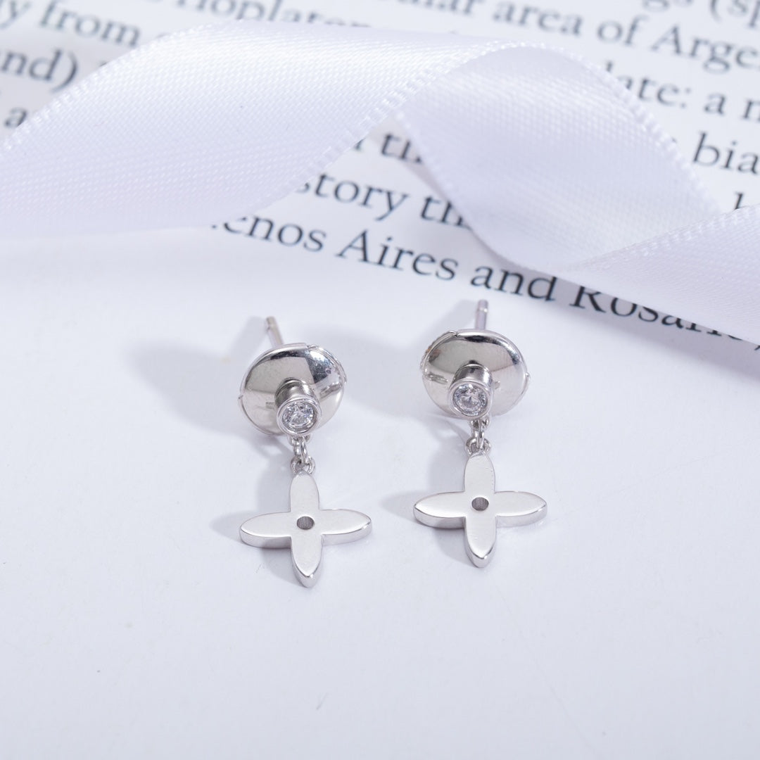 [Stars Jewelry]VIDYLLE SILVER DIAMOND MINI DROP EARRINGS