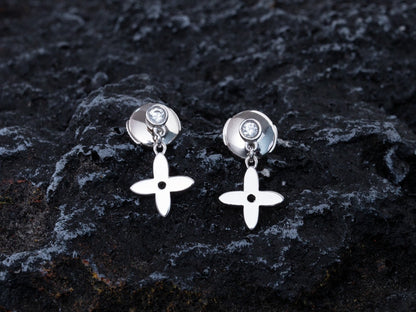 [Stars Jewelry]VIDYLLE SILVER DIAMOND MINI DROP EARRINGS