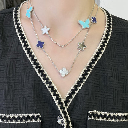 [Stars Jewelry]LUCKY CLOVER SILVER 11 MOTIF NECKLACE