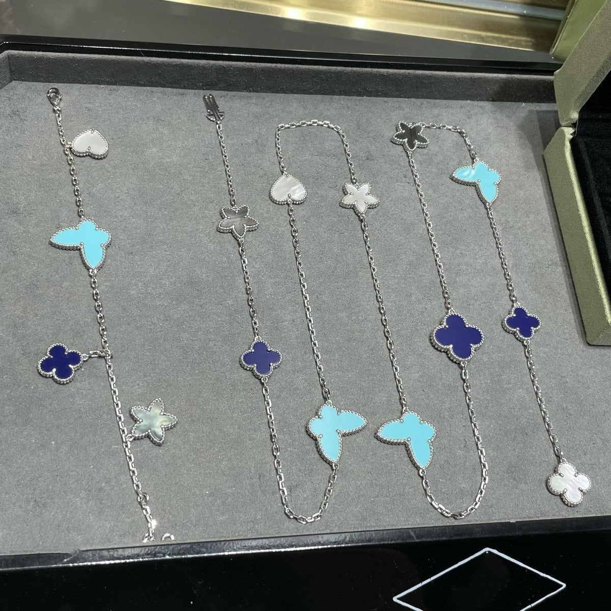 [Stars Jewelry]LUCKY CLOVER SILVER 11 MOTIF NECKLACE