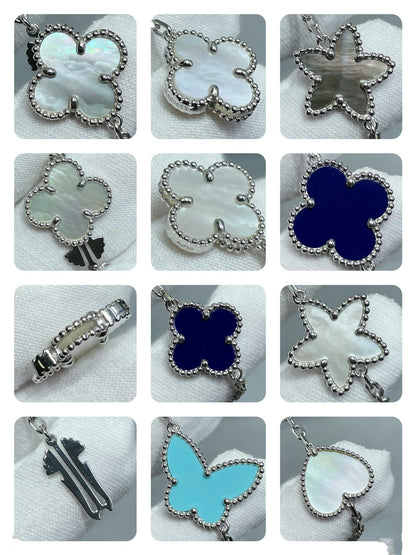 [Stars Jewelry]LUCKY CLOVER SILVER 11 MOTIF NECKLACE