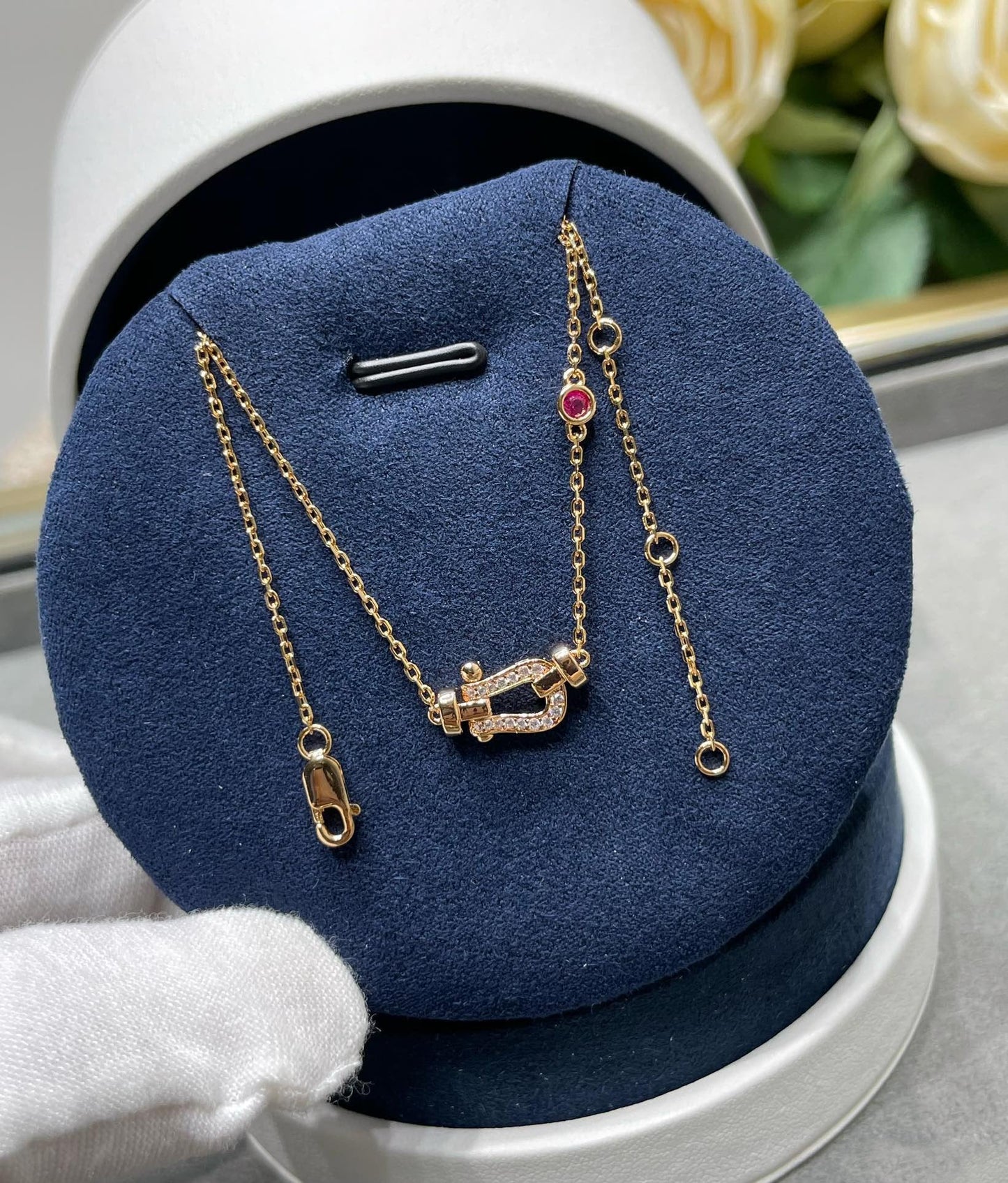 [Stars Jewelry]FORCE 10 DIAMOND PINK GOLD NECKLACE