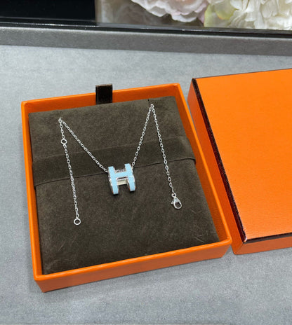 [Stars Jewelry]POP H SKY BLUE NECKLACE