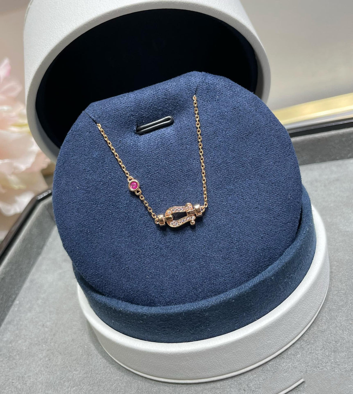 [Stars Jewelry]FORCE 10 DIAMOND CHAIN LINK PINK GOLD BRACELET