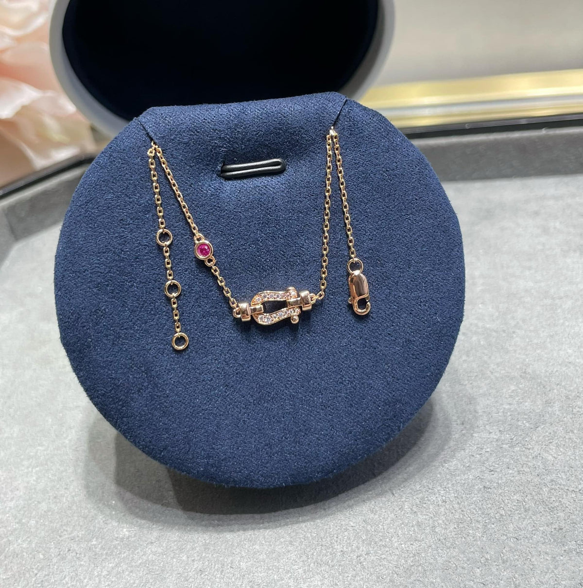 [Stars Jewelry]FORCE 10 DIAMOND CHAIN LINK PINK GOLD BRACELET