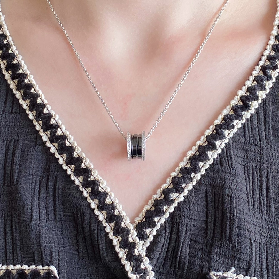 [Stars Jewelry]ZERO 1 DIAMOND CERAMIC NECKLACE