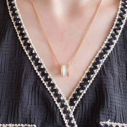 [Stars Jewelry]ZERO 1 DIAMOND CERAMIC NECKLACE