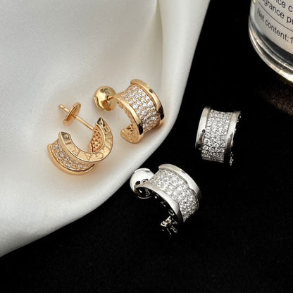 [Stars Jewelry]ZERO 1 DIAMOND PAVED EARRINGS