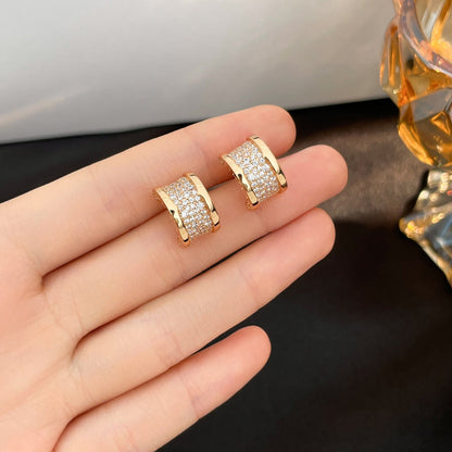 [Stars Jewelry]ZERO 1 DIAMOND PAVED EARRINGS