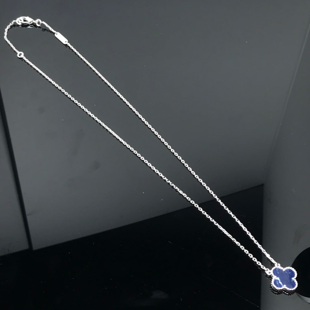 [Stars Jewelry]CLOVER PIETERSITE SILVER LONG NECKLACE
