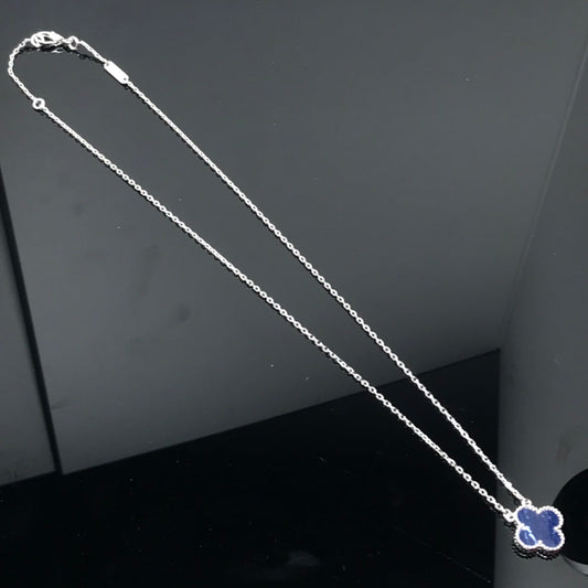 [Stars Jewelry]CLOVER PIETERSITE SILVER LONG NECKLACE