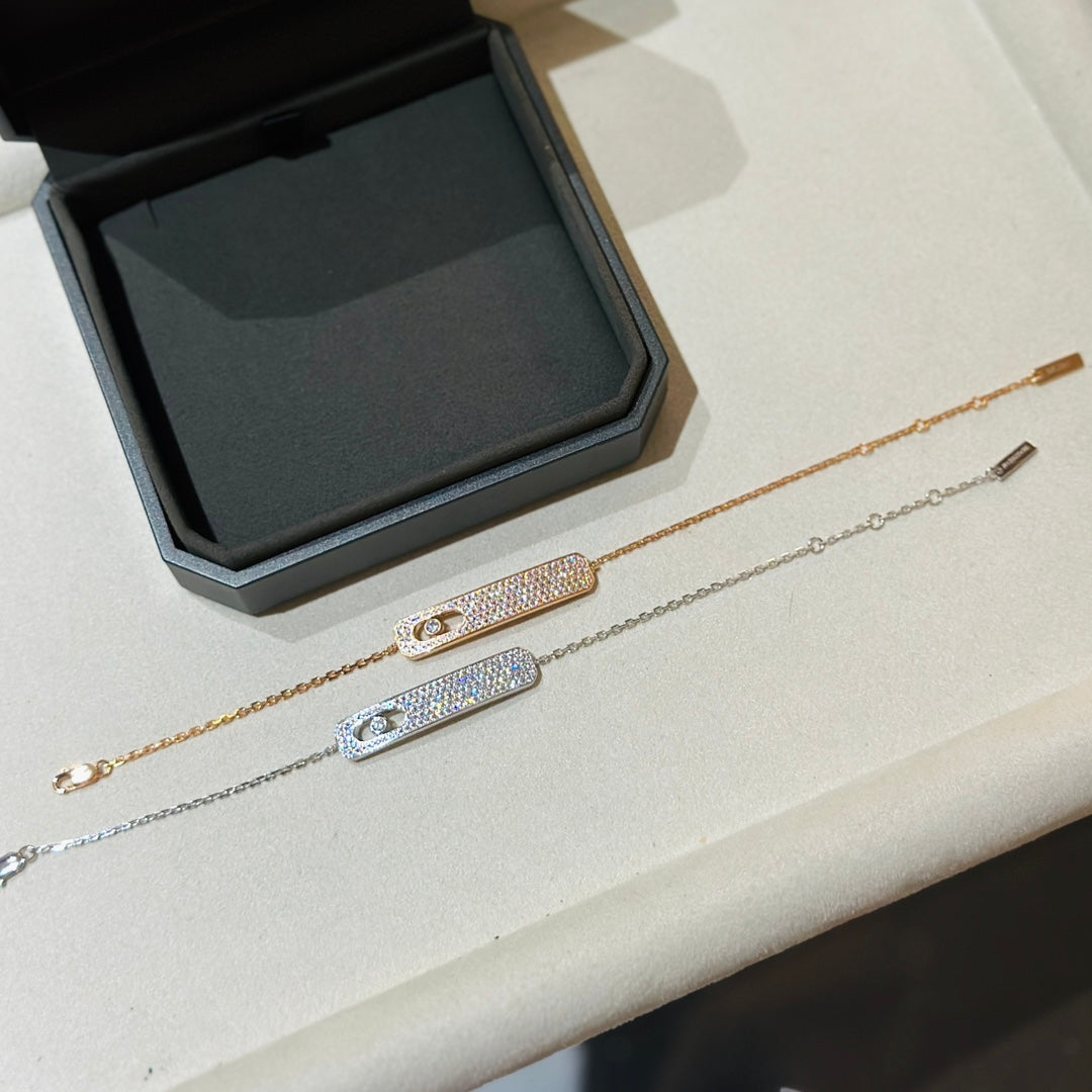[Stars Jewelry]MOVE CLASSIQUE DIAMOND PAVED BRACELET(Adjustable)