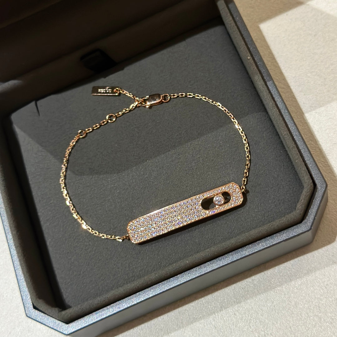 [Stars Jewelry]MOVE CLASSIQUE DIAMOND PAVED BRACELET(Adjustable)