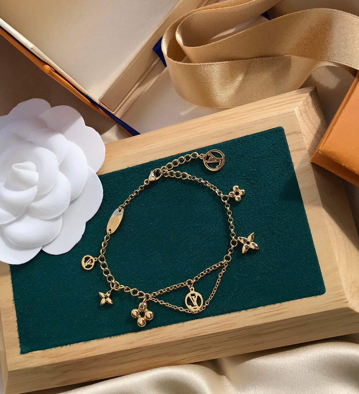 [Stars Jewelry]BLOOMING PINK GOLD MOP BRACELET