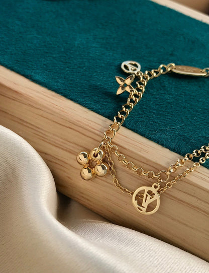 [Stars Jewelry]BLOOMING PINK GOLD MOP BRACELET