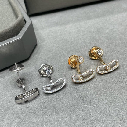 [Stars Jewelry]MOVE UNO PINK GOLD DIAMOND EARRINGS
