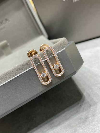 [Stars Jewelry]MOVE UNO STUD DIAMOND PAVED EARRINGS