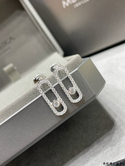 [Stars Jewelry]MOVE UNO STUD DIAMOND PAVED EARRINGS