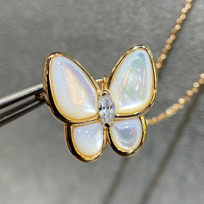 [Stars Jewelry]BUTTERFLY MOP DIAMOND NECKLACE