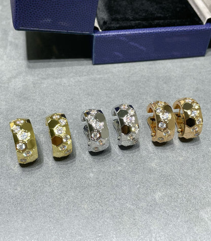 [Stars Jewelry]BEE LOVE DIAMOND HOOP EARRINGS