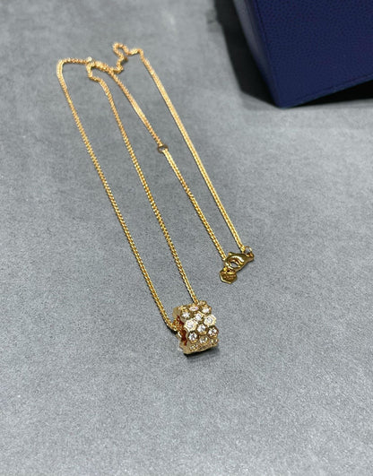 [Stars Jewelry]BEE LOVE DIAMOND PAVED 3 ROW NECKLACE