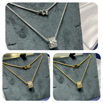 [Stars Jewelry]BEE LOVE DIAMOND PAVED 3 ROW NECKLACE