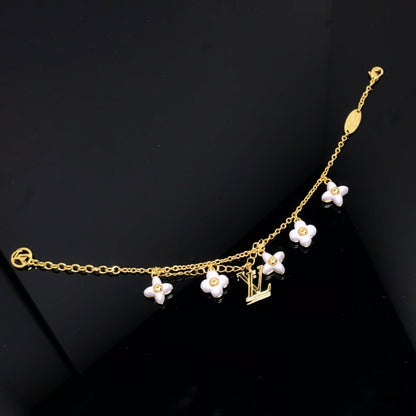 [Stars Jewelry]LOGO 6 MOTIF STAR AND SUN GOLD BRACELET