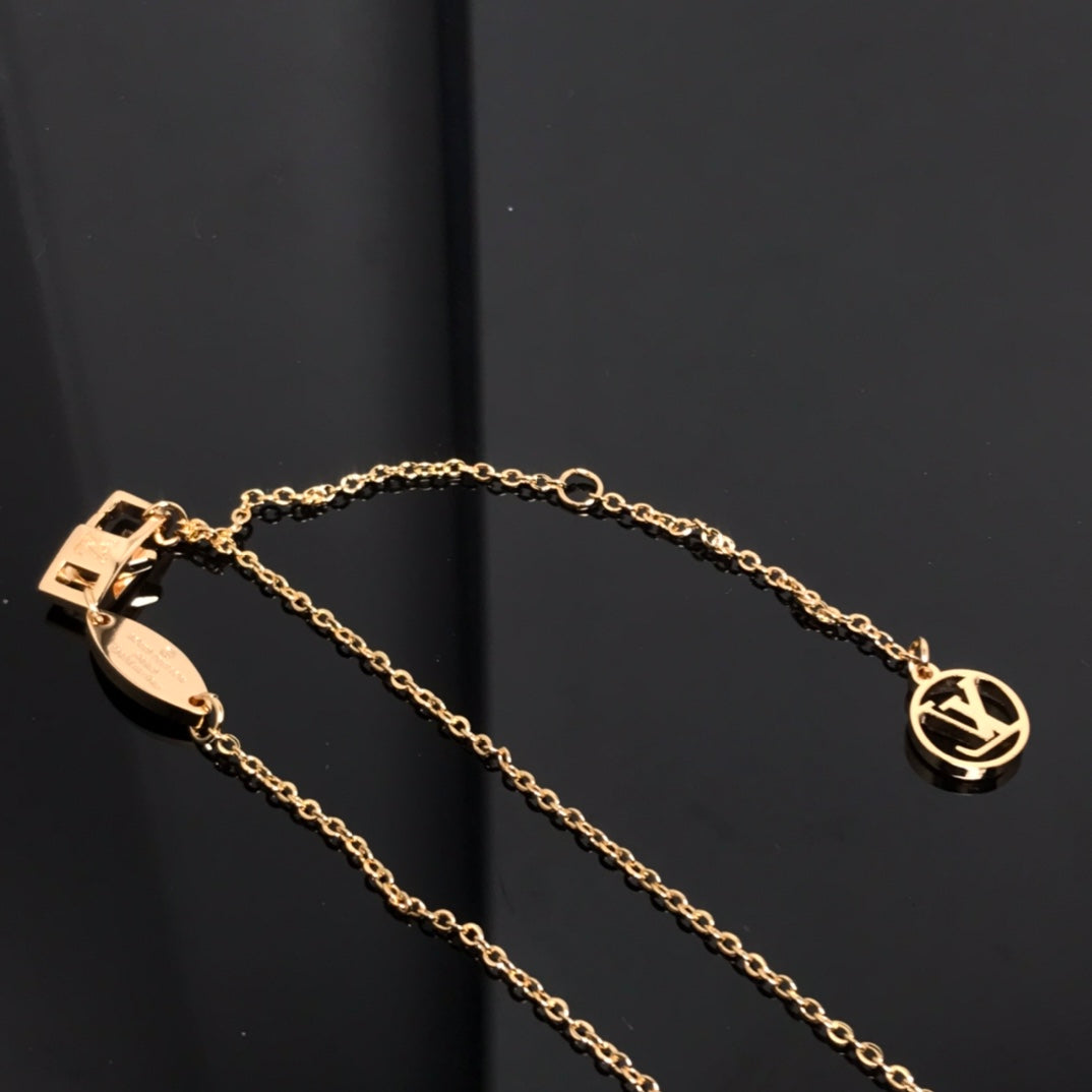 [Stars Jewelry]COLOR BLOSSOM PINK MOP SUN GOLD NECKLACE