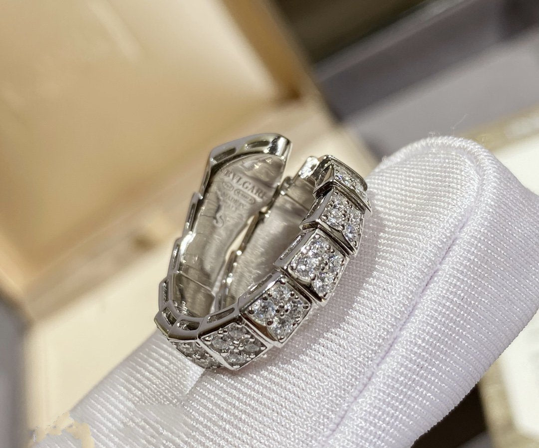 [Stars Jewelry]SERPENTI RING SILVER DIAMOND PAVED