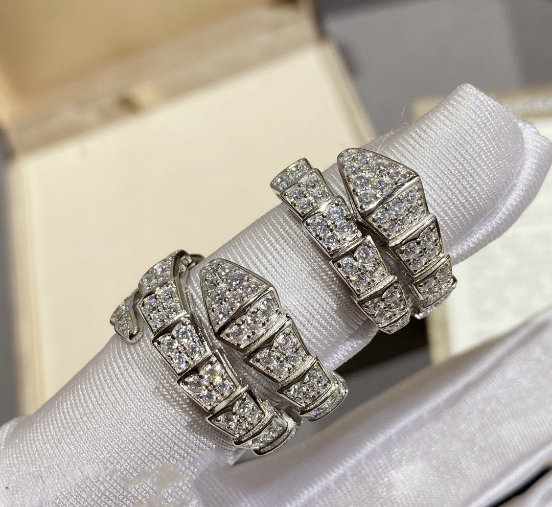 [Stars Jewelry]SERPENTI RING SILVER DIAMOND PAVED