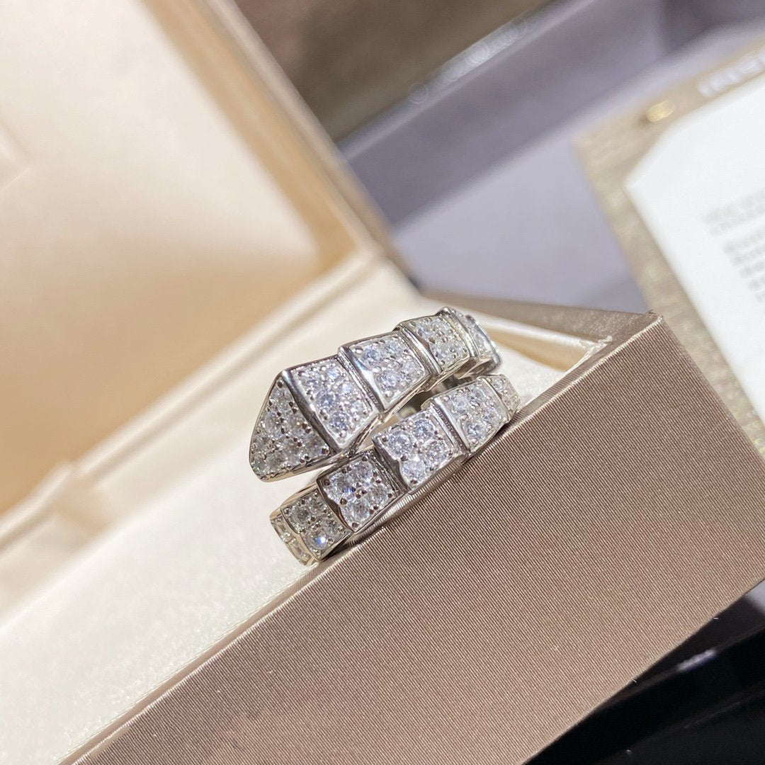 [Stars Jewelry]SERPENTI RING SILVER DIAMOND PAVED