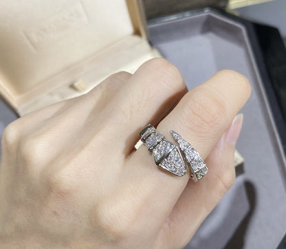 [Stars Jewelry]SERPENTI LARGE RING SILVER DIAMOND PAVED