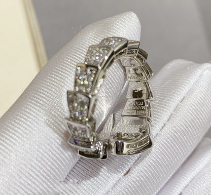 [Stars Jewelry]SERPENTI LARGE RING SILVER DIAMOND PAVED