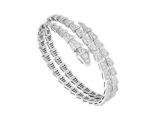 [Stars Jewelry]SERPENTI BRACELET SILVER DIAMOND DOUBLE ROW