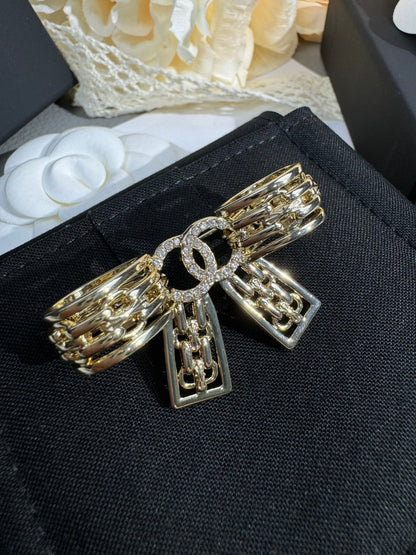 [Stars Jewelry]25K Hollow Bow Brooch