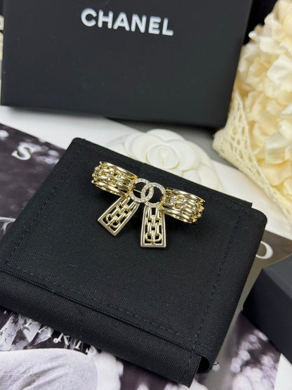 [Stars Jewelry]25K Hollow Bow Brooch