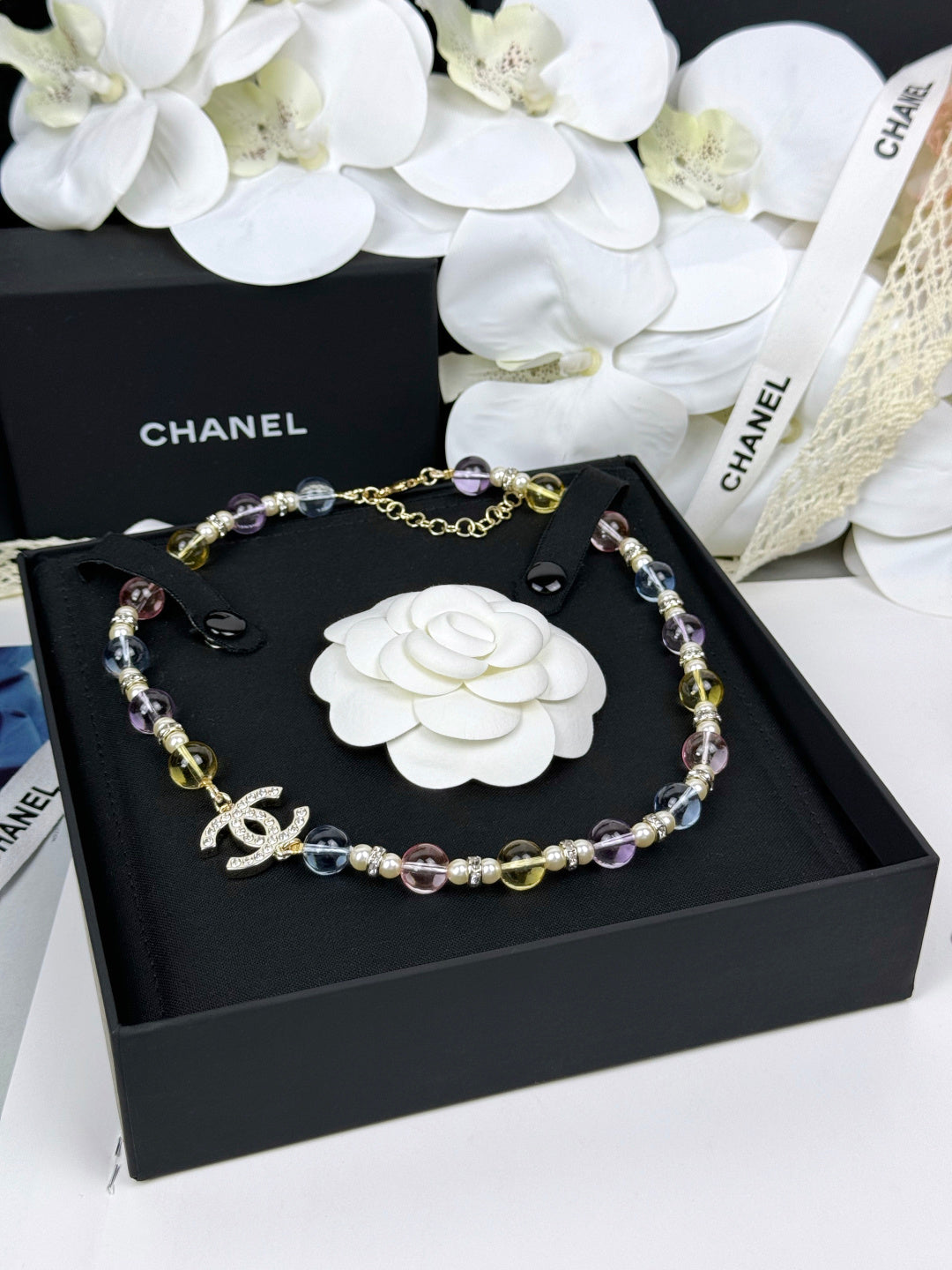 [Stars Jewelry]26C New Spring Collection Colorful Transparent Resin Necklace