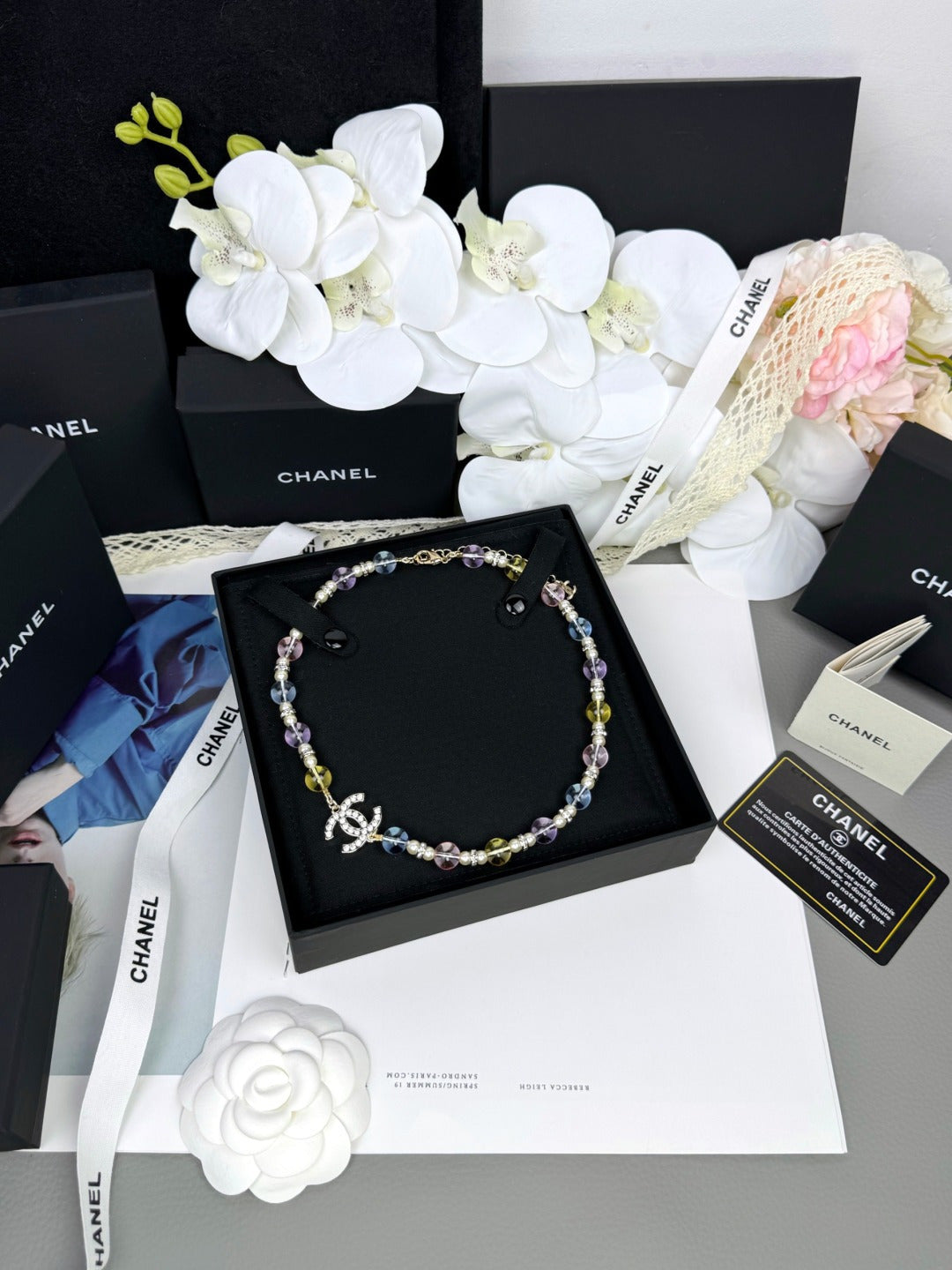 [Stars Jewelry]26C New Spring Collection Colorful Transparent Resin Necklace