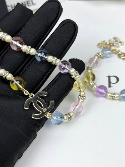 [Stars Jewelry]26C New Spring Collection Colorful Transparent Resin Necklace