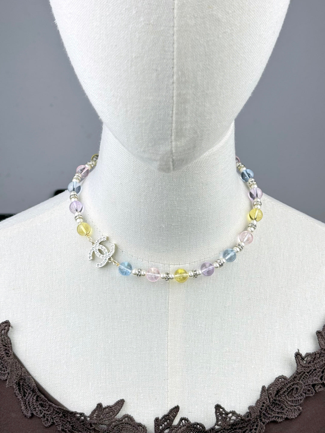 [Stars Jewelry]26C New Spring Collection Colorful Transparent Resin Necklace