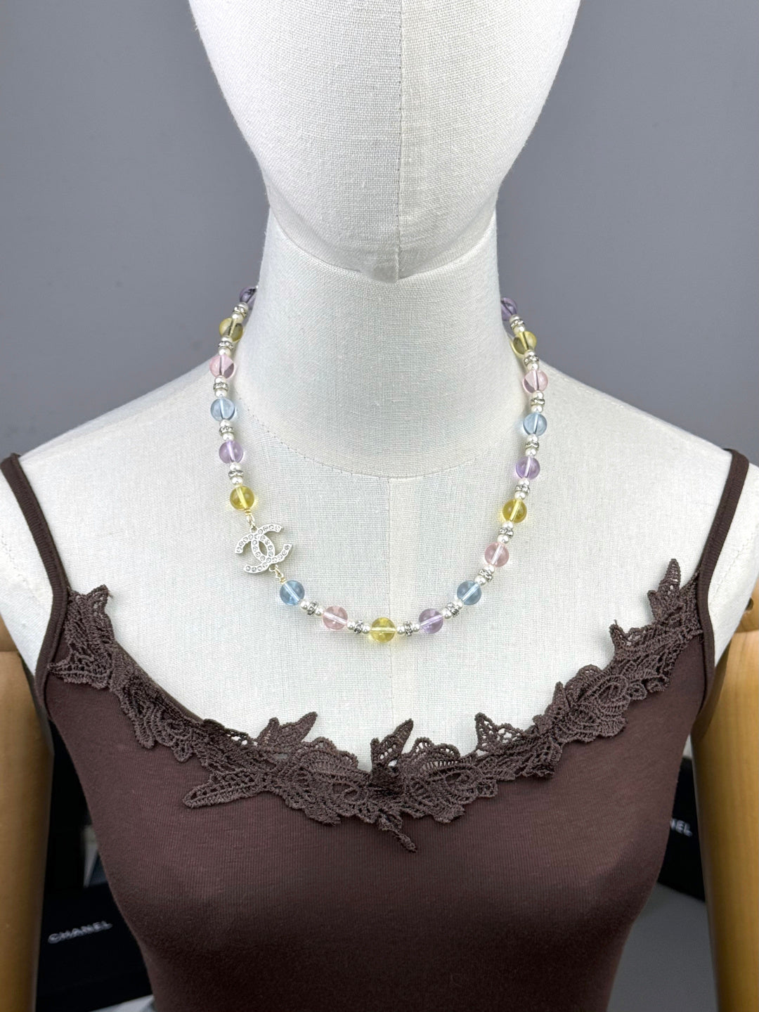 [Stars Jewelry]26C New Spring Collection Colorful Transparent Resin Necklace