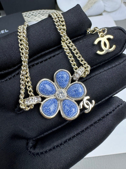 [Stars Jewelry]VOLTE New Blue Floral Double-Layer Bracelet